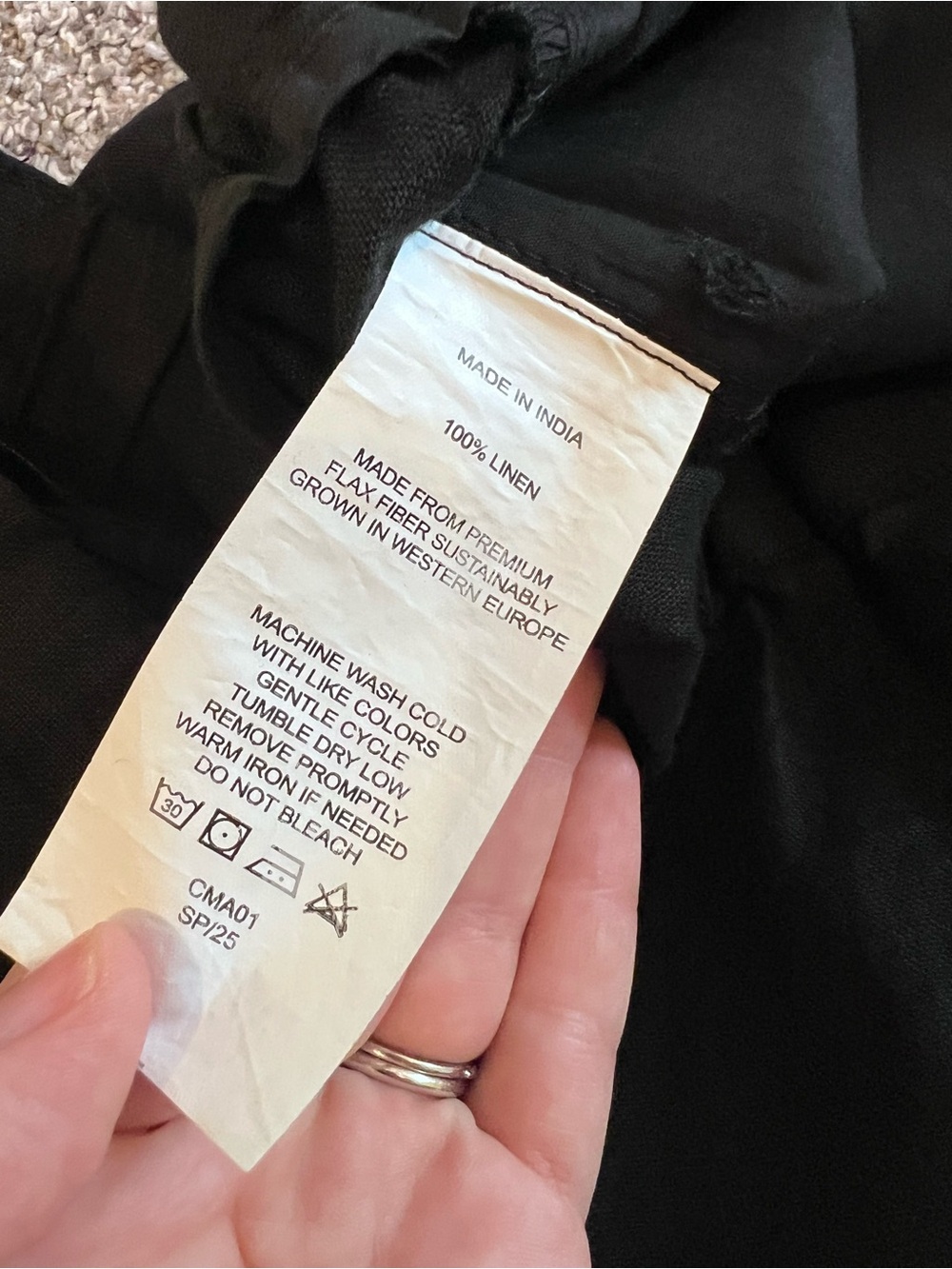 Quince 100% European Linen Pants Black L - Picture 13 of 14